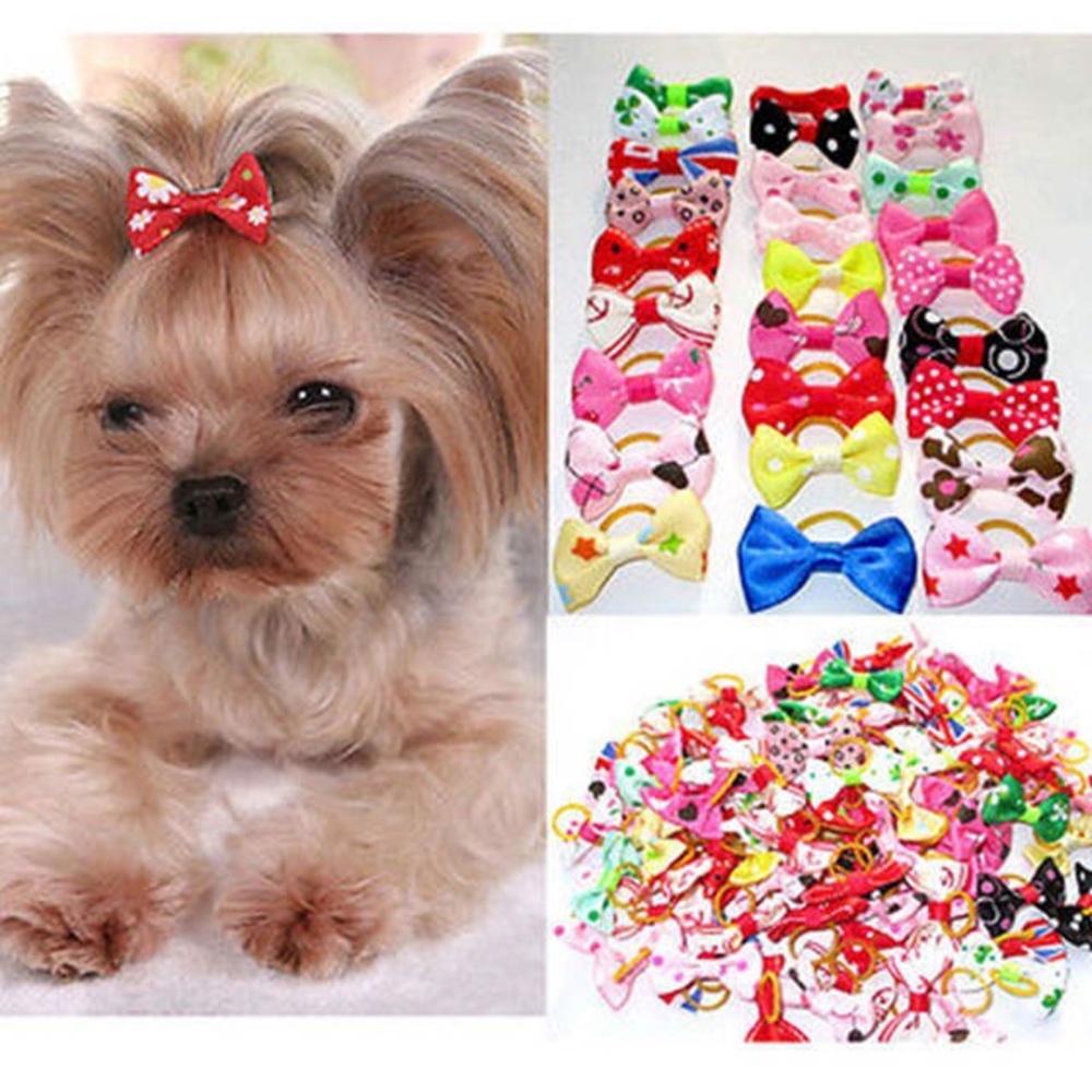 25 Pcs Pet Accessories Hair Ribbons.